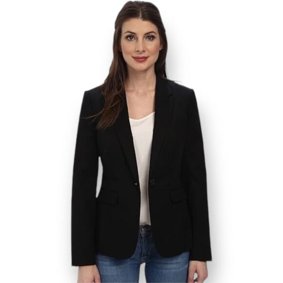 Vince Camuto Blazer NWT Single Button Jacket Black Womens Size XS Fits Small Med - Picture 2 of 7